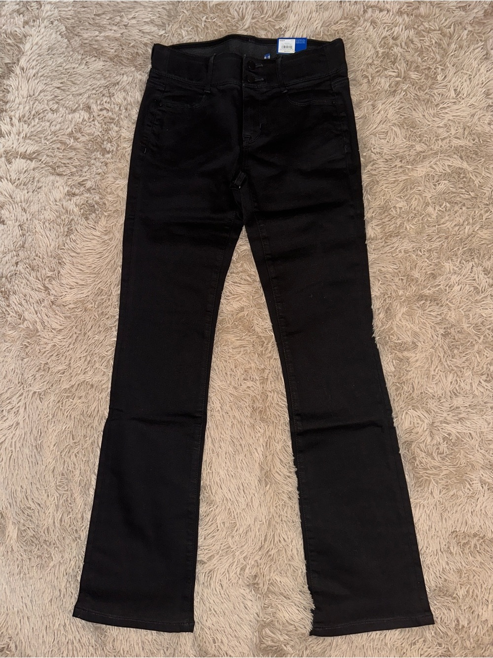Apt. 9 Black Tummy Control Mid Rise Bootcut Jeans, Size 6L, NWT
